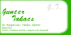 gunter takacs business card