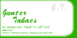 gunter takacs business card